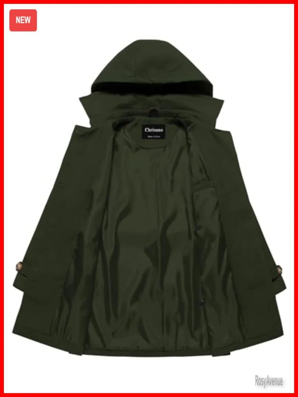 Double Breasted Hooded Long Winter Pea Coat Trench Coat